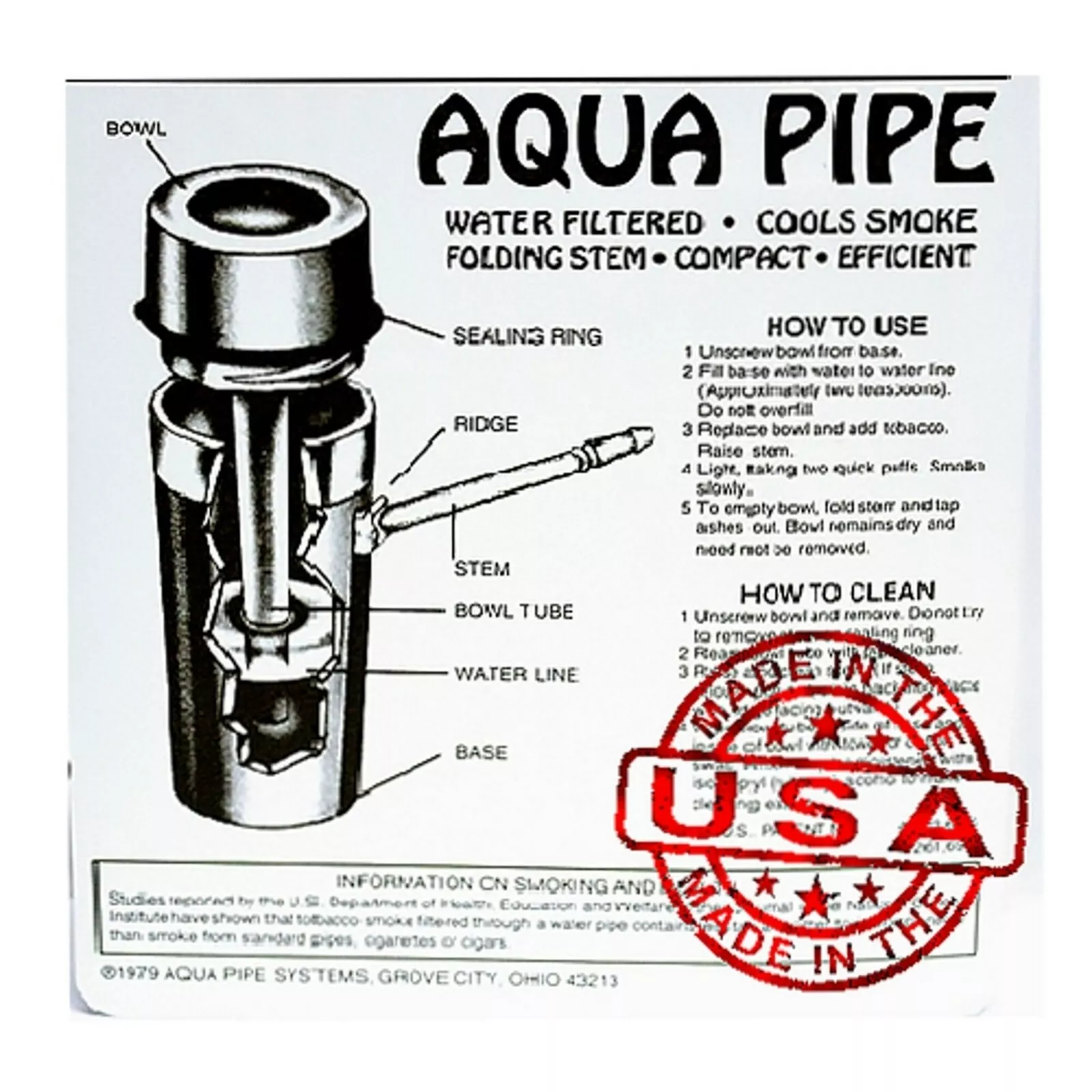 Aqua Pipe Waterpipe "The Original Leak-Proof, Spill-Proof, Portable Hookah 4"