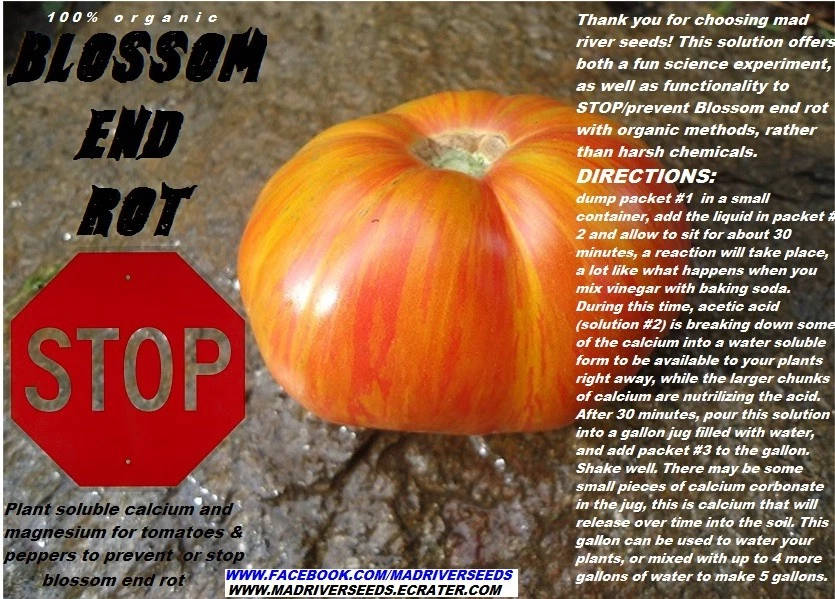 Blossom end rot STOP for peppers and tomatoes Plant soluble calcium