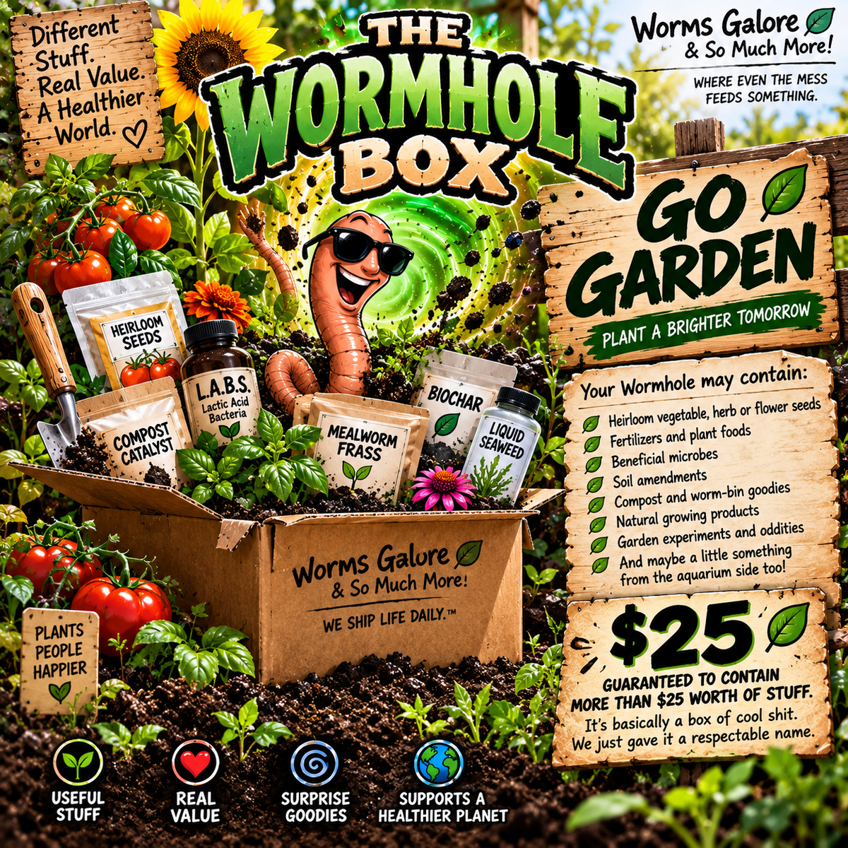 The Wormhole Box | Garden or Aquarium Surprise Box.